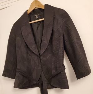 Louben black drop shoulder suit jacket